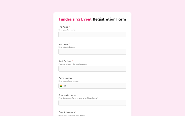 Fundraising Event Registration