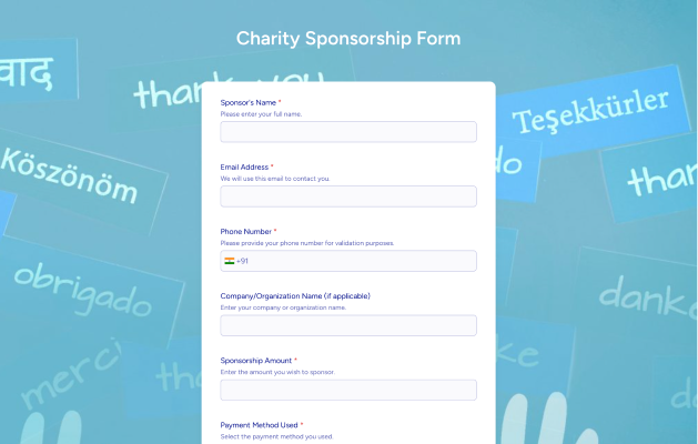 Charity Sponsorship