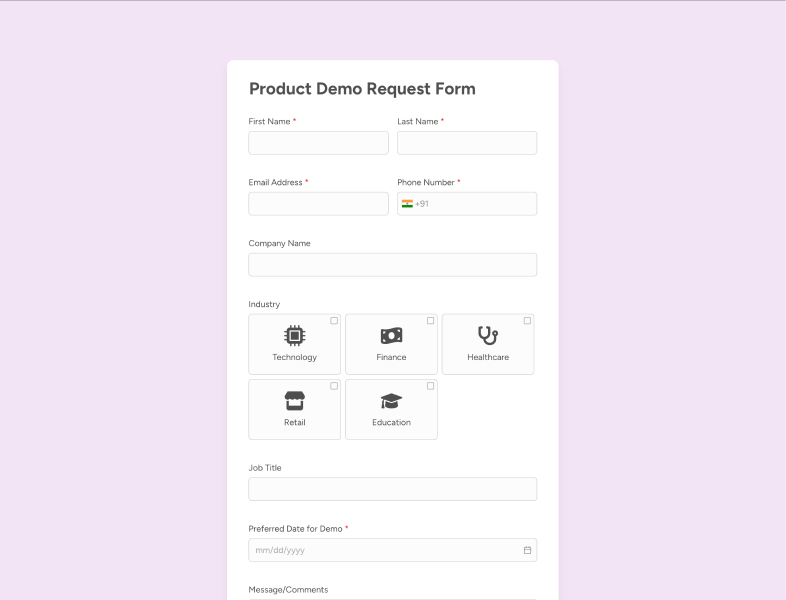 Product Demo Request