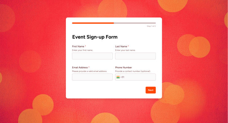 Event Sign-up