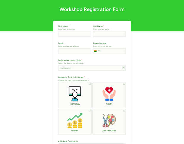 Workshop Registration