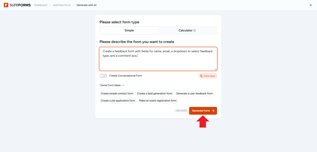 write a prompt and generate