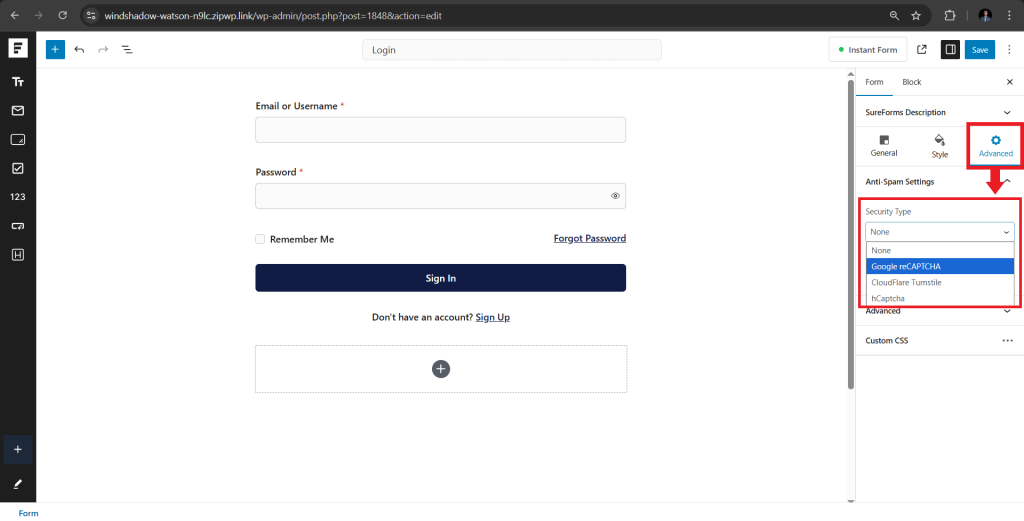 add a security check