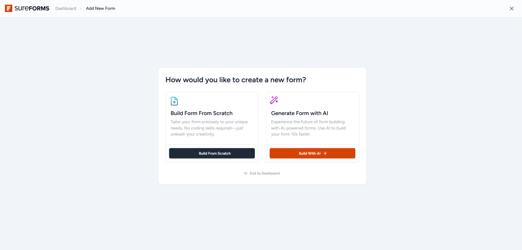 Choose Build From Scratch