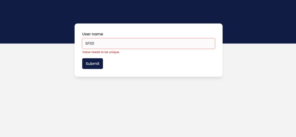 Validate as Unique in SureForms error message