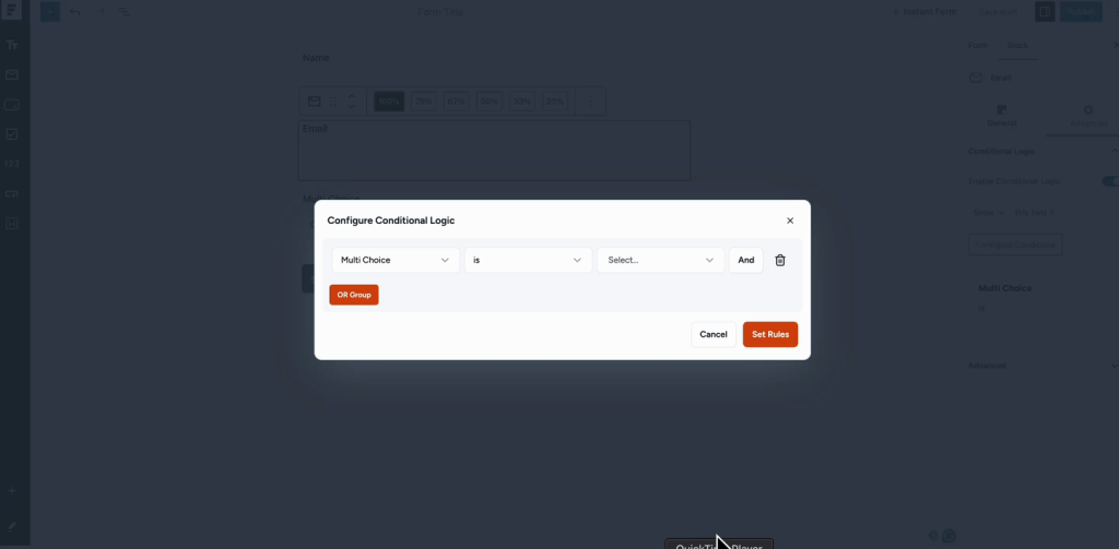 Enter Values and Create Rules