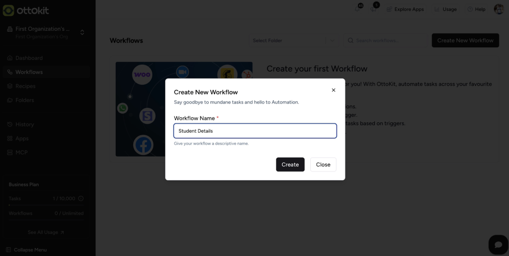 Create Workflow