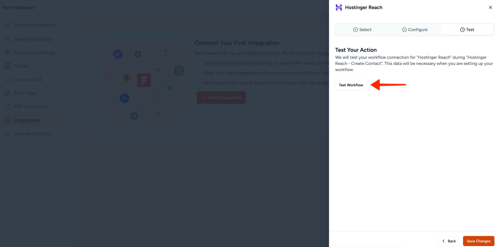 SureForms Integration with Hostinger Reach image