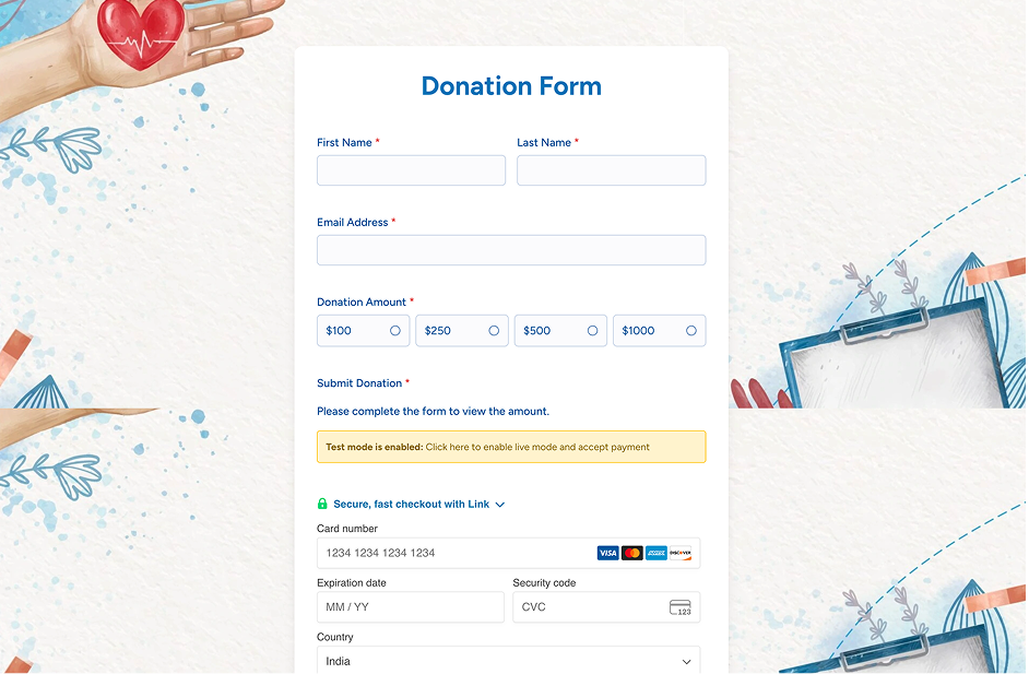 donation form