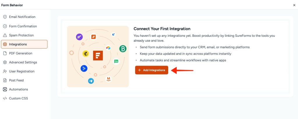 SureForms Integration with Mailchimp image