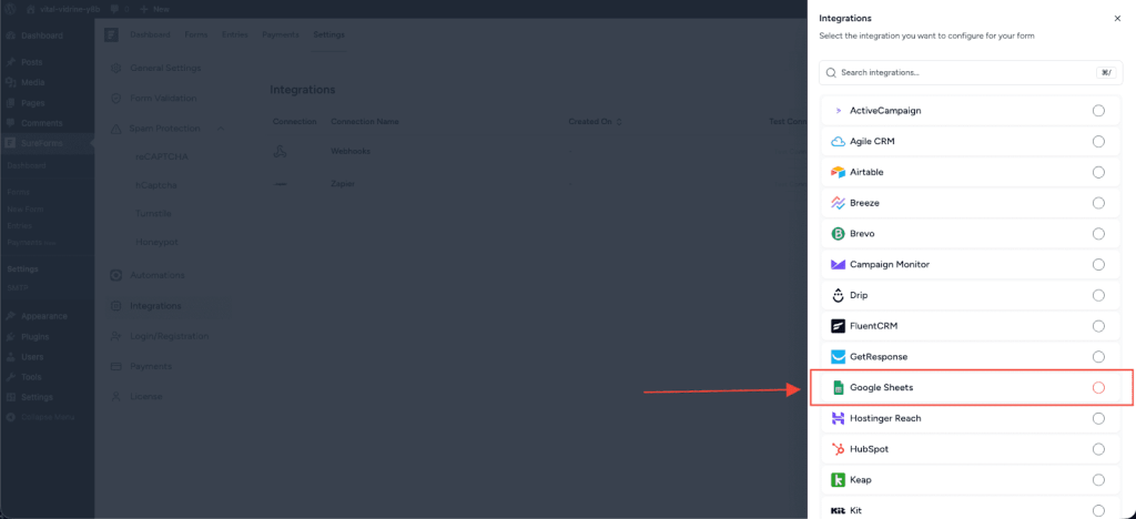 SureForms Integration with Google Sheets image