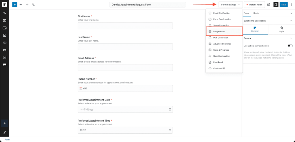SureForms Integration with Google Sheets image