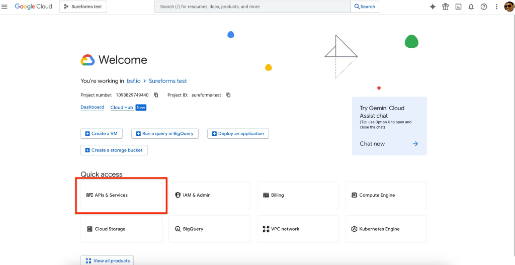 SureForms Integration with Google Sheets APIs & Services → Library.